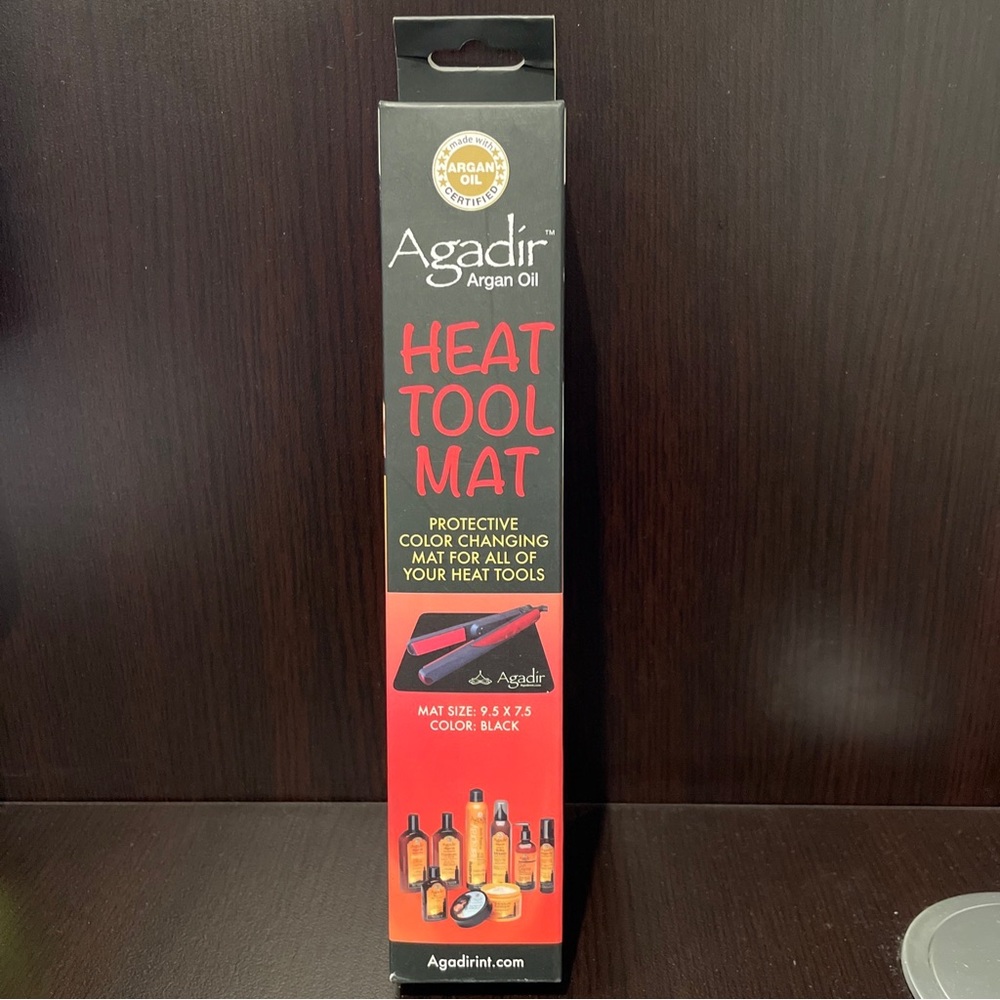 Agadir HEAT TOOL MAT Protective Color Changing Mat for All Your Heat Tools (NIB)